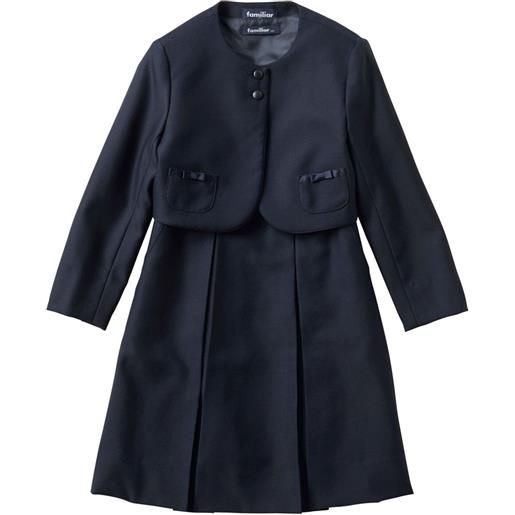 familiar blazer crop con fiocco - blu