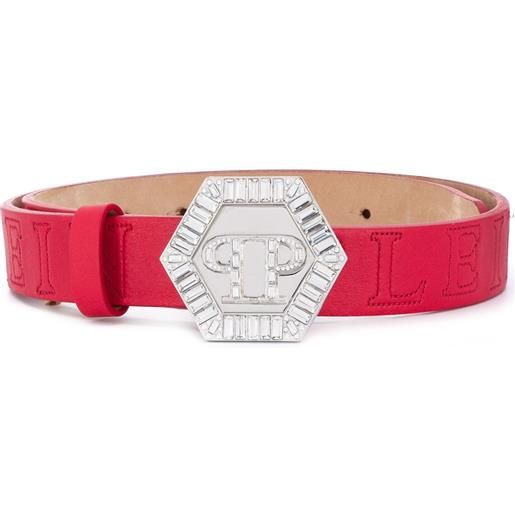 Philipp Plein cintura con applicazione - rosso