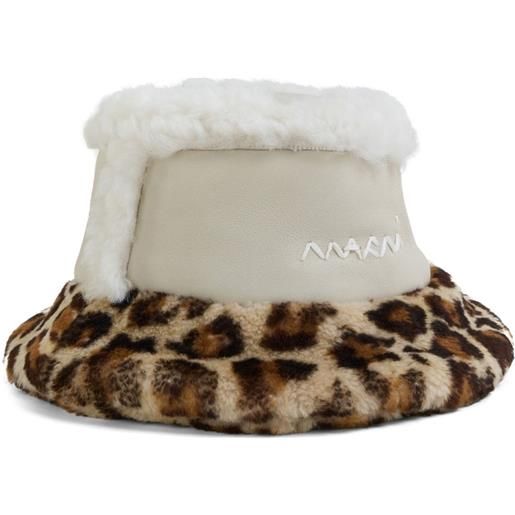 Marni cappello bucket con inserti - bianco