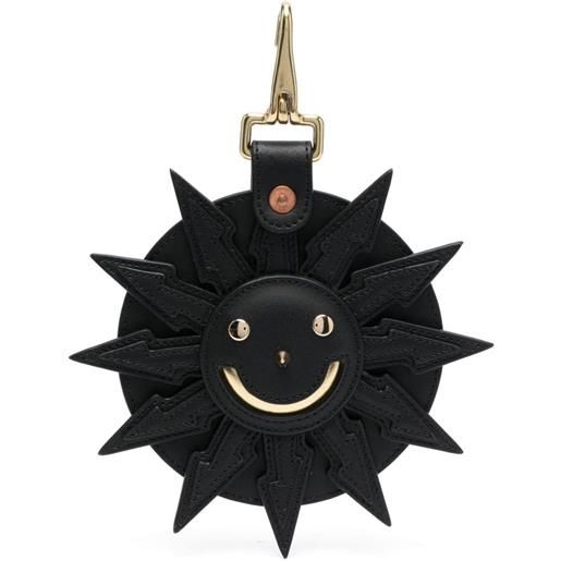 Walter Van Beirendonck portachiavi con logo sun - nero