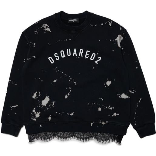 DSQUARED2 KIDS felpa con stampa - nero