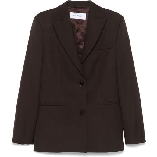 Off-White blazer in lana - marrone