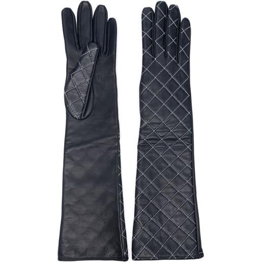 Manokhi guanti in pelle - blu