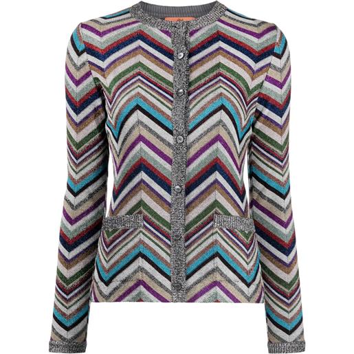 Missoni top girocollo con motivo a zigzag - multicolore