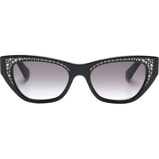 Alexander McQueen Eyewear occhiali da sole cat-eye - nero