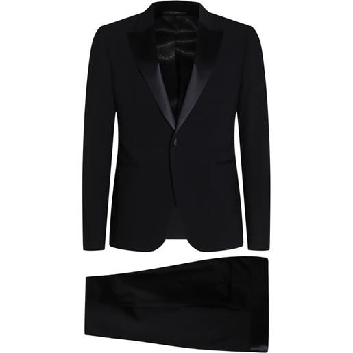 Emporio Armani completo con finiture in raso - nero