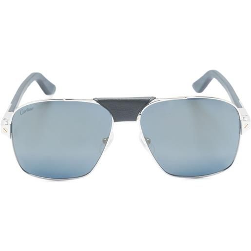Cartier Eyewear occhiali da sole con montatura stile pilota - argento