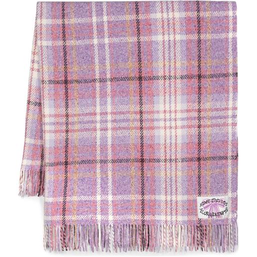 Acne Studios sciarpa a quadri - viola