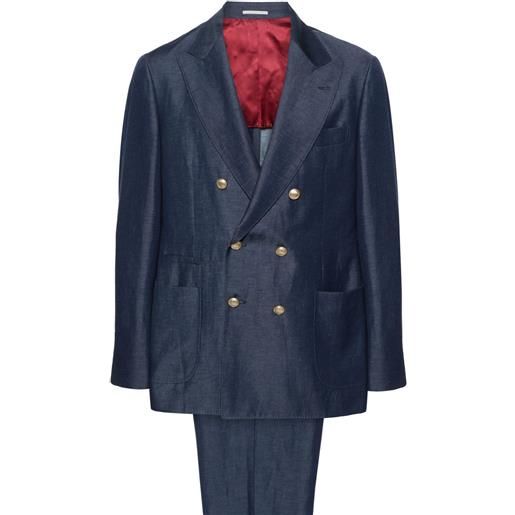 Brunello Cucinelli completo doppiopetto - blu