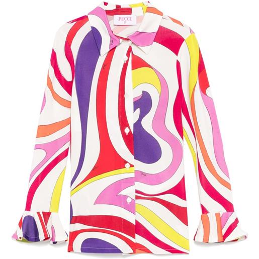 PUCCI Junior camicia con stampa - bianco