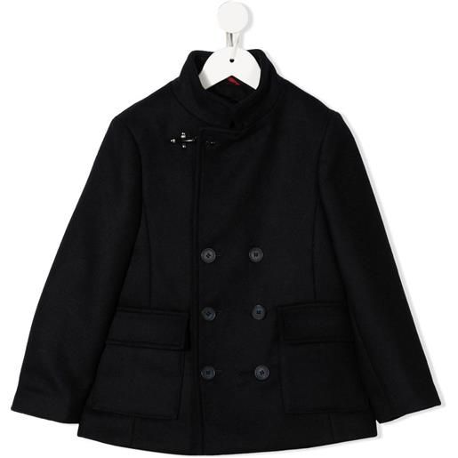 Fay Kids cappotto corto doppiopetto - blu
