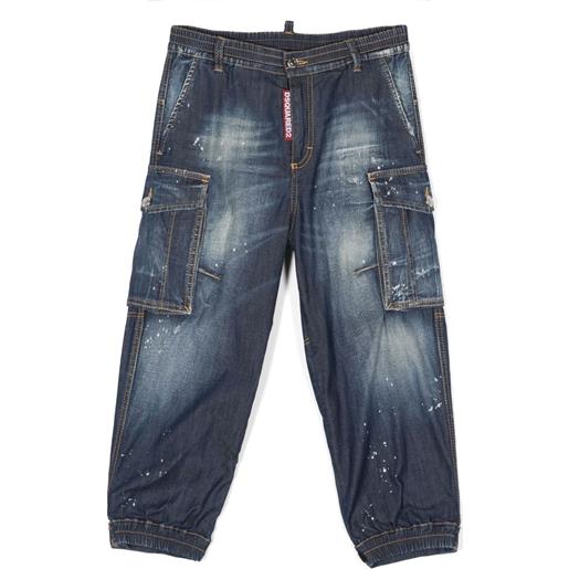 DSQUARED2 KIDS jeans a gamba ampia - nero