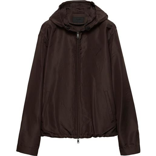 Prada giacca con cappuccio - marrone