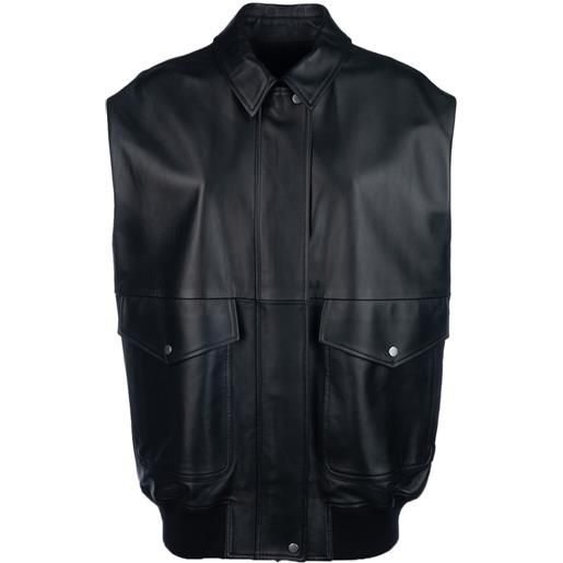 Fabiana Filippi gilet in pelle - nero