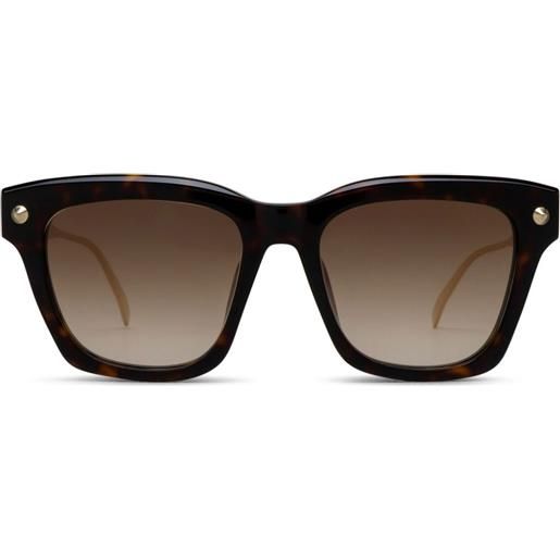 Alexander McQueen Eyewear occhiali da sole squadrati - marrone