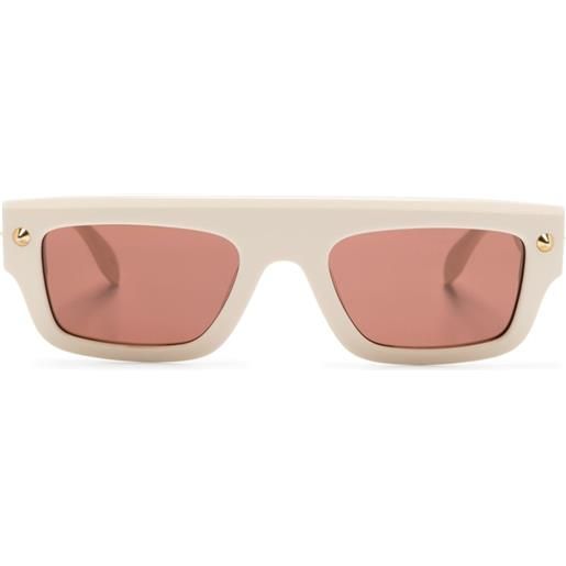 Alexander McQueen Eyewear occhiali da sole squadrati - toni neutri