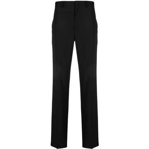 Prada pantaloni dritti con applicazione - nero