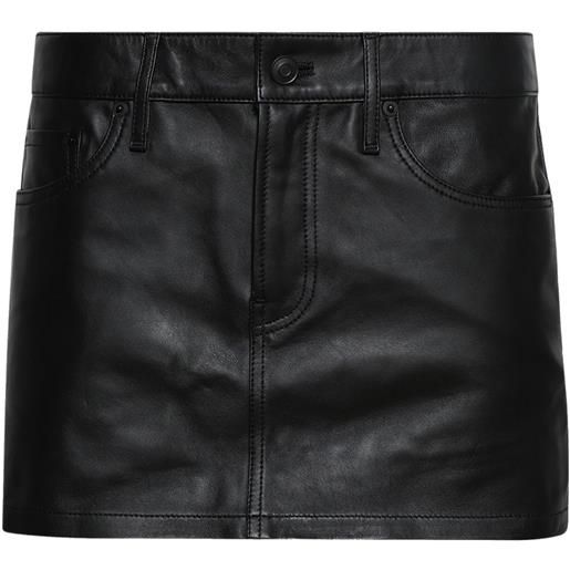 WARDROBE.NYC minigonna in pelle - nero