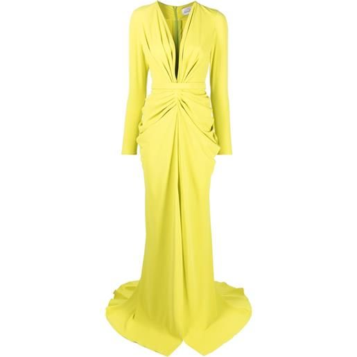 Ana Radu abito da sera con scollo a v - verde