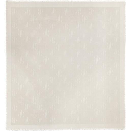 Jimmy Choo sciarpa emani con monogramma jacquard - toni neutri