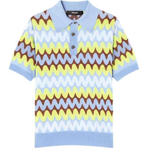 Versace polo wave - blu