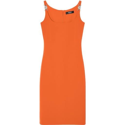 Versace abito midi con scollo ampio - arancione