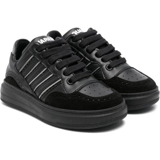 DSQUARED2 KIDS sneakers in pelle - nero