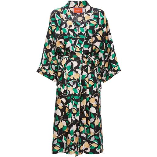 La DoubleJ vestaglia con stampa - nero