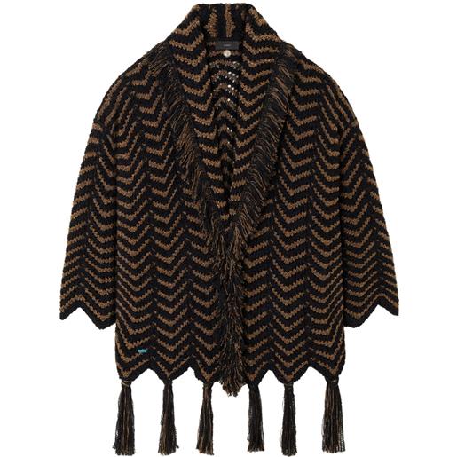 Alanui cappotto monopetto shady beach - marrone