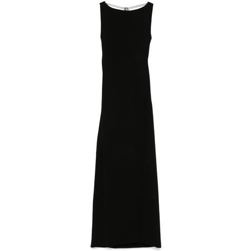 Max Mara abito lungo in cady - nero