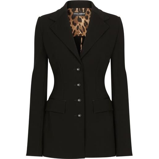 Dolce & Gabbana blazer monopetto avvitato - nero