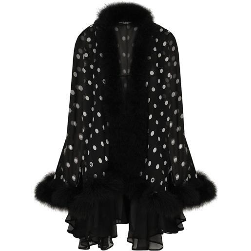 Dolce & Gabbana mantella a pois - nero