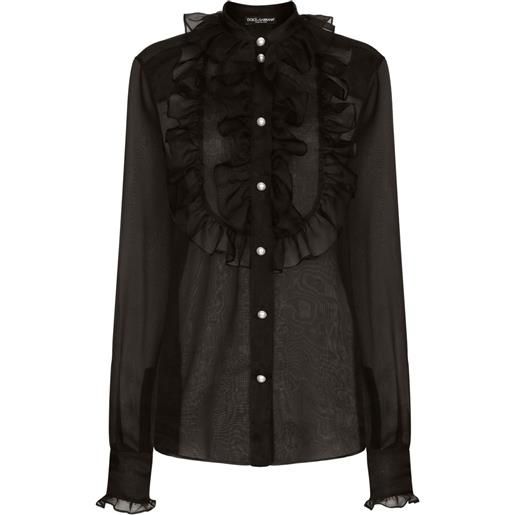 Dolce & Gabbana blusa con ruches - nero