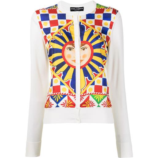 Dolce & Gabbana cardigan con stampa - rosso