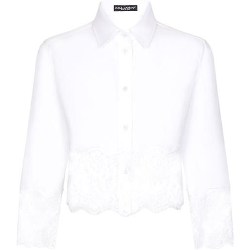 Dolce & Gabbana camicia crop - bianco