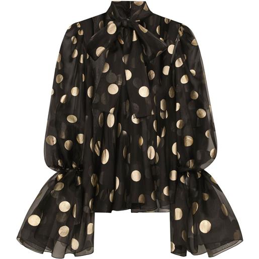 Dolce & Gabbana blusa con ruches - nero
