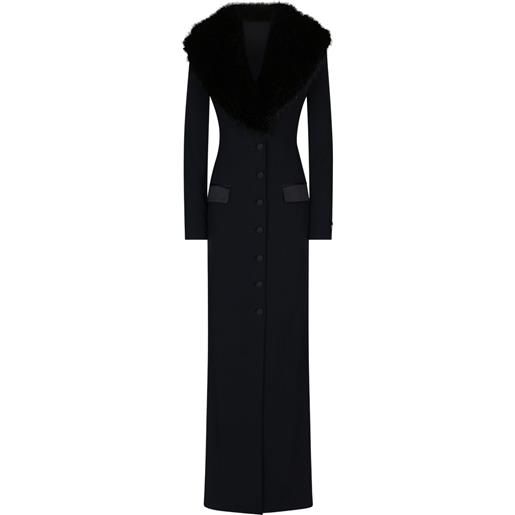 Dolce & Gabbana cappotto monopetto con vita aderente - nero