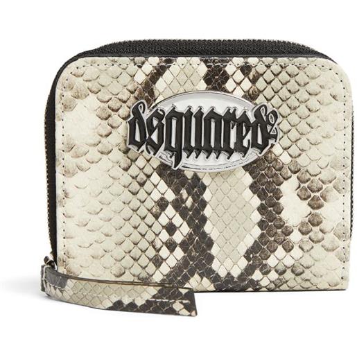 DSQUARED2 portafoglio con logo - toni neutri