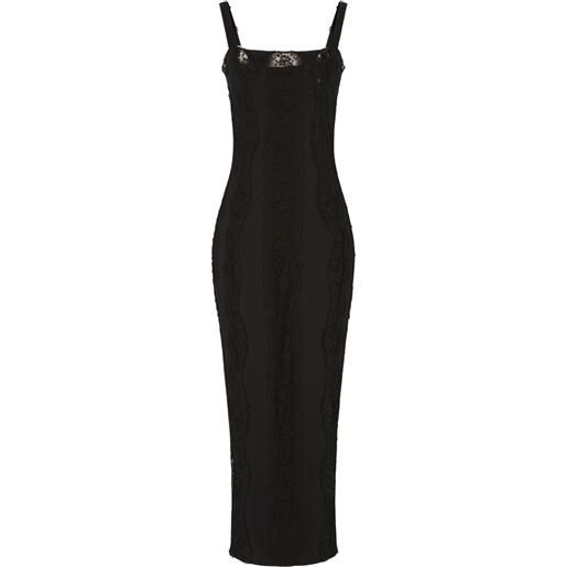 Dolce & Gabbana abito midi con decorazione in pizzo - nero