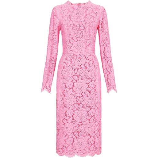 Dolce & Gabbana abito a tubino in pizzo - rosa