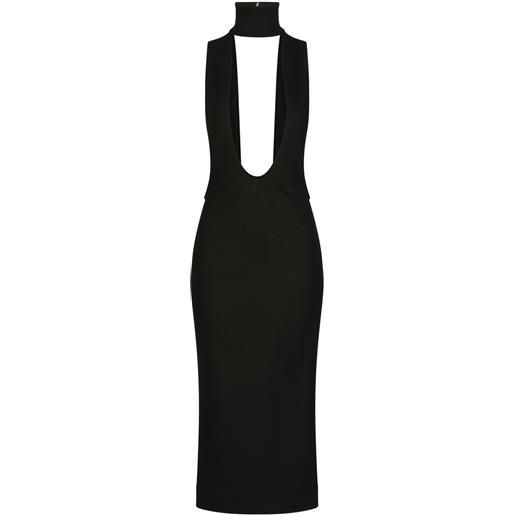 Dolce & Gabbana abito midi con cut-out - nero