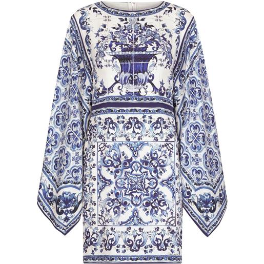 Dolce & Gabbana abito con stampa - blu