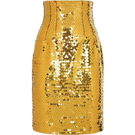 Dolce & Gabbana gonna a vita alta con paillettes - giallo