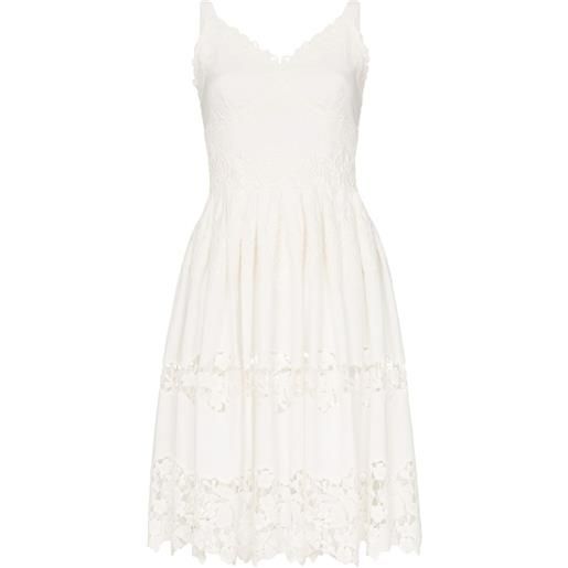 Dolce & Gabbana abito midi con ricamo - bianco