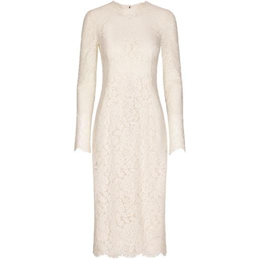 Dolce & Gabbana abito midi a fiori - bianco