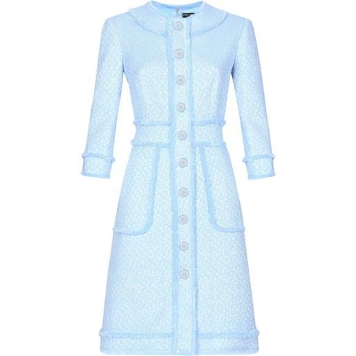 Dolce & Gabbana abito svasato in tweed - viola