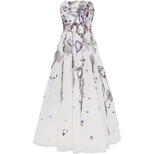 Saiid Kobeisy abito midi con decorazione - bianco