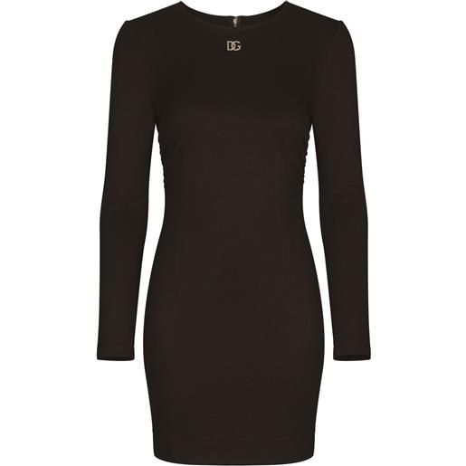 Dolce & Gabbana abito corto milano con logo dg - nero