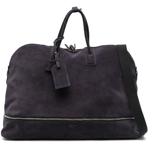 Moschino valigia in pelle scamosciata - viola