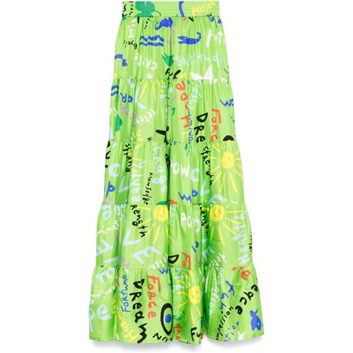 Rianna + Nina gonna lunga con stampa - verde